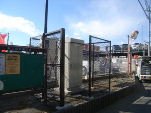 ふじみ野路上局設置工事の施工